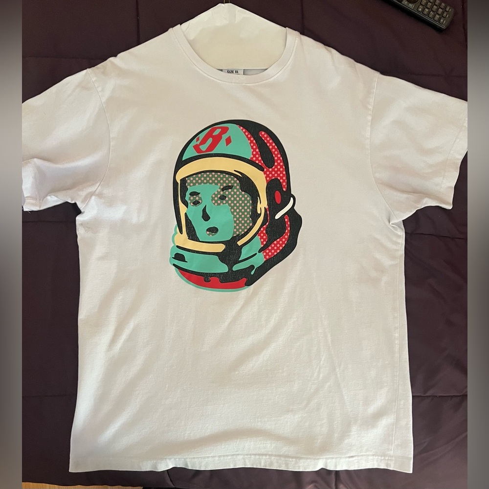 Billionaire Boys Club White T-Shirt with Large Astronaut Helmet Head Logo (XL)